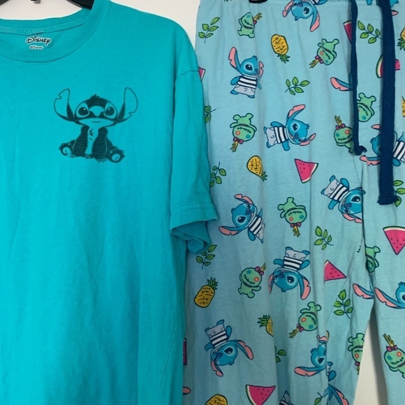 Disney Lilo & Stitch Fruit Pajama Set Blue Medium Large - Picture 7 of 15